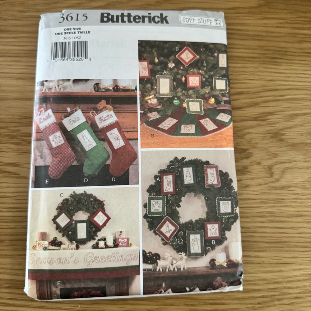 Butterick Festive Holiday Pattern 3615
